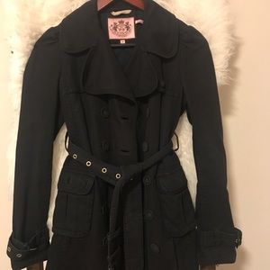Juicy Couture Black Trench-coat size  Petite Small
